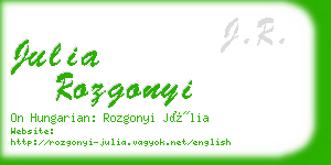 julia rozgonyi business card